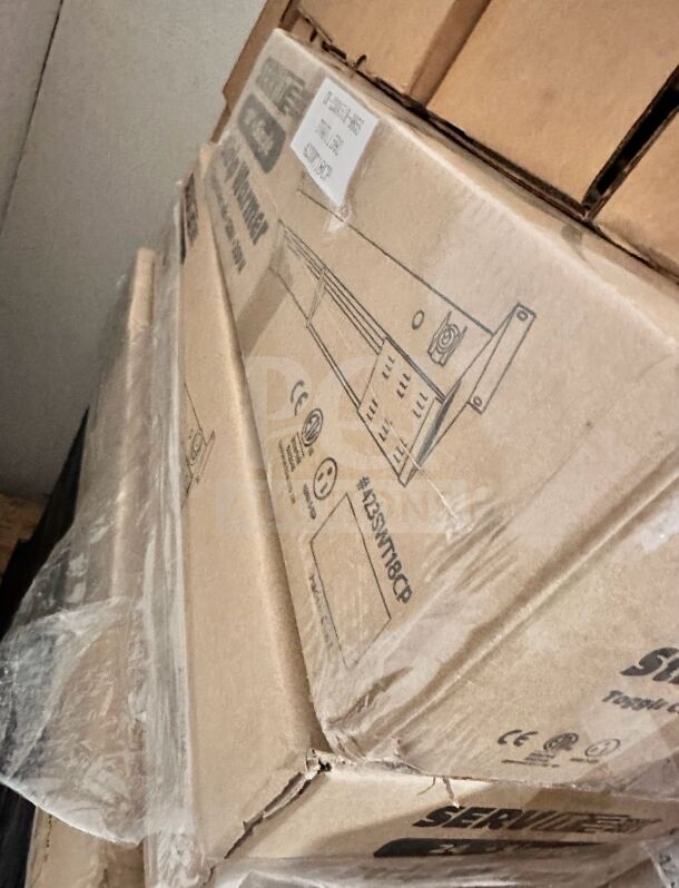 Brand new ServIt 36” Single Strip Warmer, model 423SWT36, factory sealed, 120V, 850W, toggle control, in original packaging.