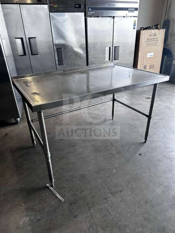 Stainless steel commercial work table, 60"x36", open base, excellent condition, SS-S-TBL-1107, fully inspected.