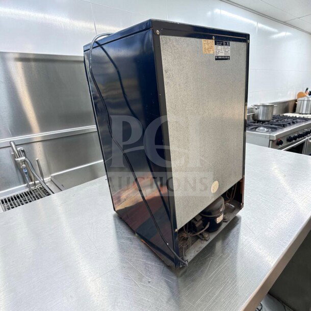 Euro-Gold W-995 undercounter refrigerator, space-saving design, 115V, fully tested, model EUR-S-FR-0884, good condition.