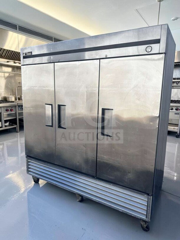 True T-72F 3-door commercial reach-in freezer, stainless steel, excellent condition, 78", fully tested, operational.