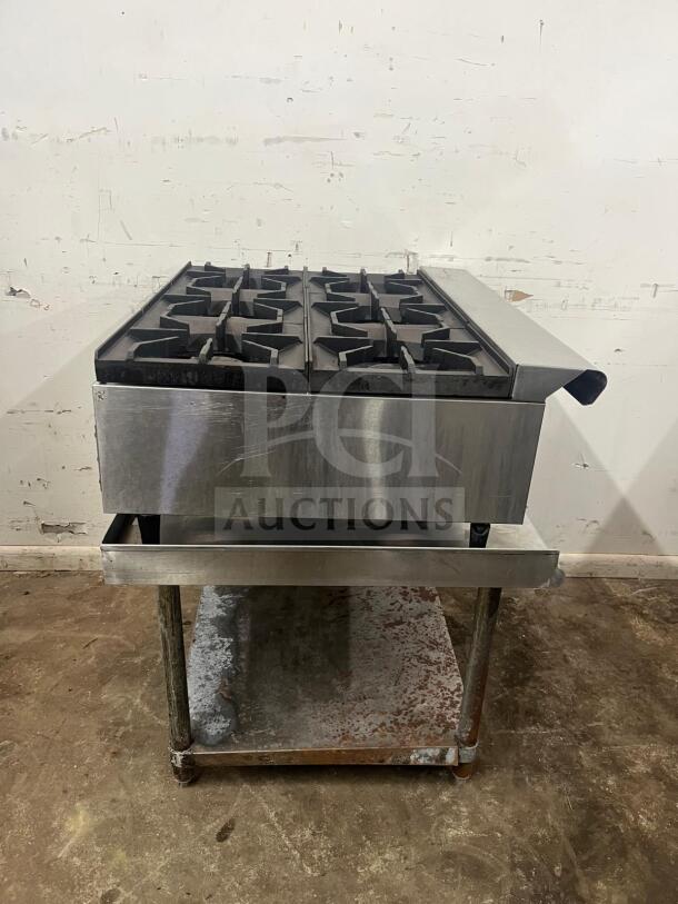 AMERICAN RANGE ARHP-36-6 heavy-duty thermostatic griddle, 36" wide, 3/4" thick hot plate, 6 burners, used condition.