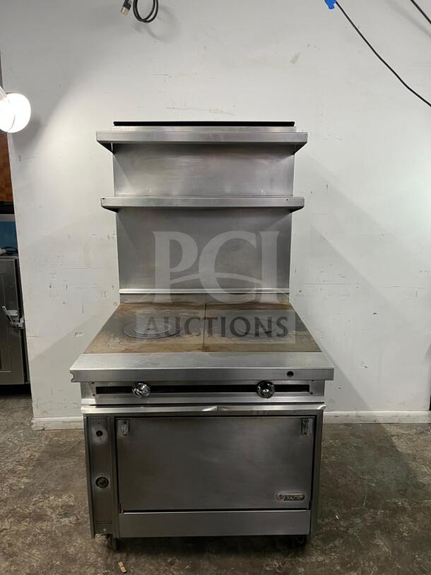 Jade Range JTRH-2HT-A Titan heavy-duty commercial electric range, two burners, durable metal finish, used condition.