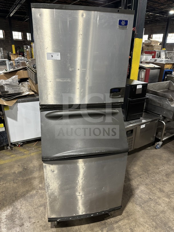 Manitowoc Indigo NXT Series stainless steel ice machine, model IY1106A-261, on legs, Energy Star certified, used condition.
