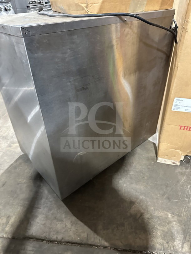 FWE Commercial Stainless Food Warming Cabinet, Model HLC-SL1826-8-CHP, 120V, single-door, electric, excellent condition.
