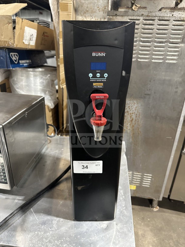 Bunn Element Series H5X stainless steel hot water dispenser, digital controls, model HX00083812, 208V, 1 phase, good condition.