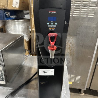 Bunn Element Series H5X stainless steel hot water dispenser, digital controls, model HX00083812, 208V, 1 phase, good condition.