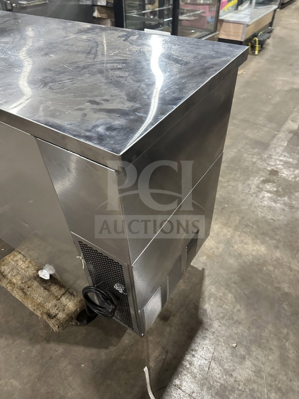 True Commercial Stainless Steel 2-Door Back Bar Cooler, Model TBB-24-48S, with black coated wired rack, 115V, 1 Phase.