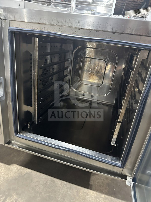 Alto Shaam 714ESG Combitherm Combi Oven, stainless steel, natural gas, view-through door, model 7.14ESG, fair condition.