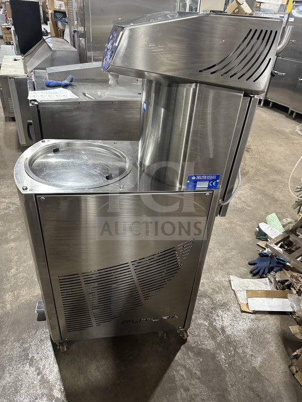 Selmi Futura 2016, commercial chocolate tempering machine, stainless steel, Model FUTURA, SN 654, excellent condition.
