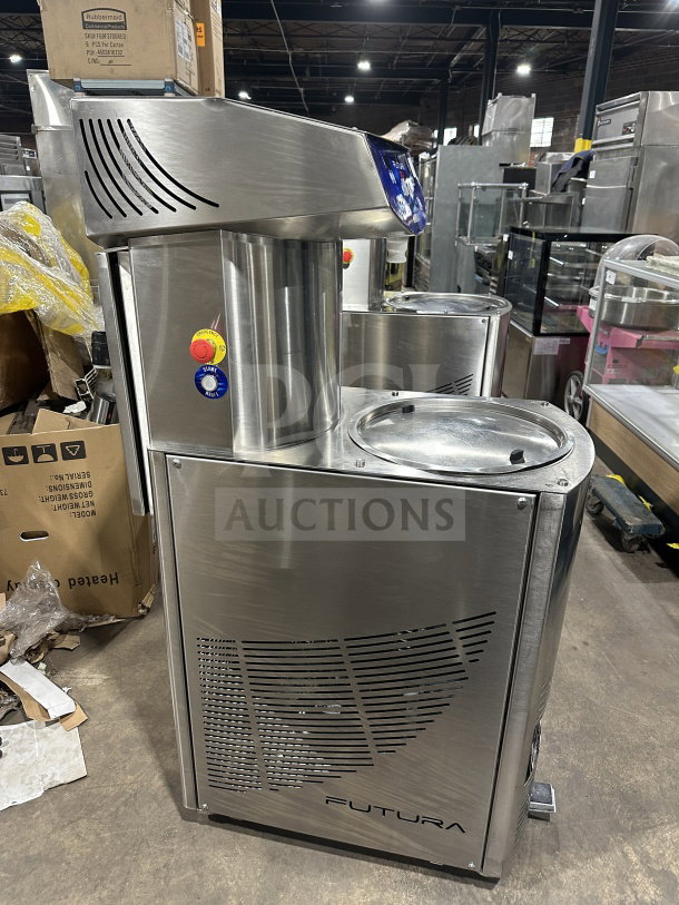 RARE Selmi 2016 Futura EX chocolate tempering machine, stainless steel, Model FUTURA SN: 654, excellent condition.