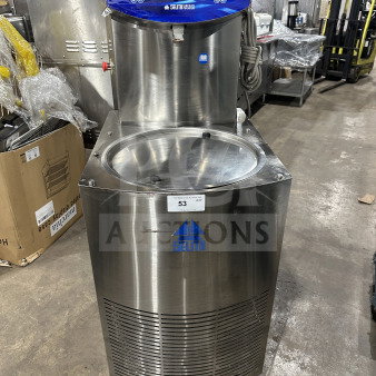Selmi TOP EX stainless steel chocolate tempering machine, model TOP SN: 1787, 2017, on casters, excellent condition.