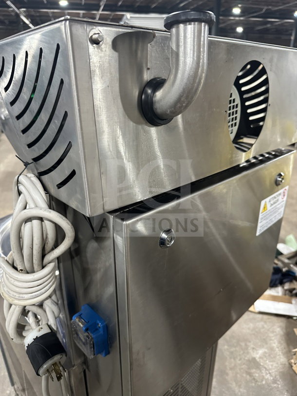Selmi TOP model stainless steel chocolate tempering machine, 2017. Electric, on casters, with visible power cords and vents.
