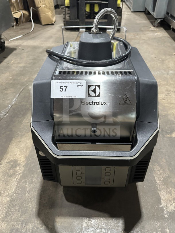 Electrolux commercial stainless steel infrared flat press, model HSPP2RPRS, with digital controls, on legs, 208V.