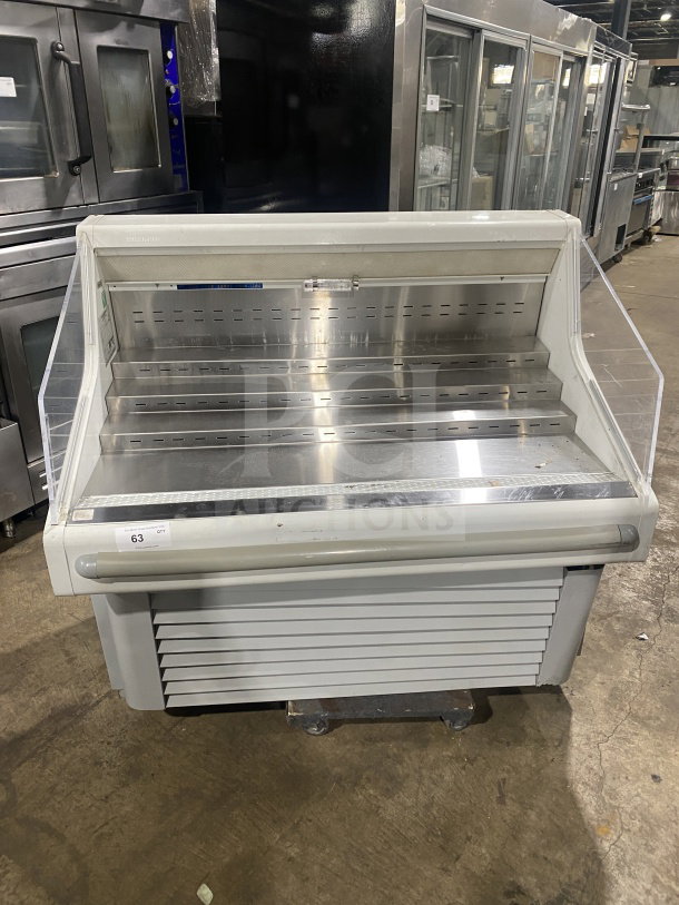 Hussmann SHM-4 48" White Electric Open Air Curtain Merchandiser, 115V, 1 Phase, commercial use, SN: 04J05956-788.