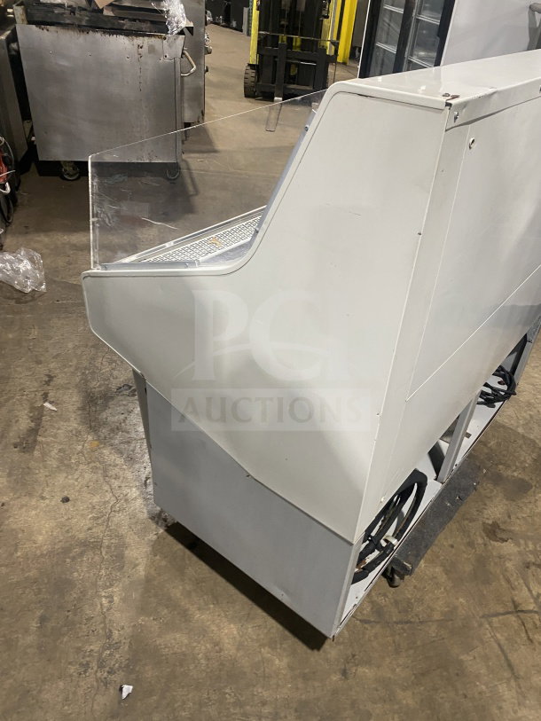 Hussmann SHM-4 48" white electric horizontal open air merchandiser, fair condition, 115V, 1 Phase, SN: 04J05956-788.