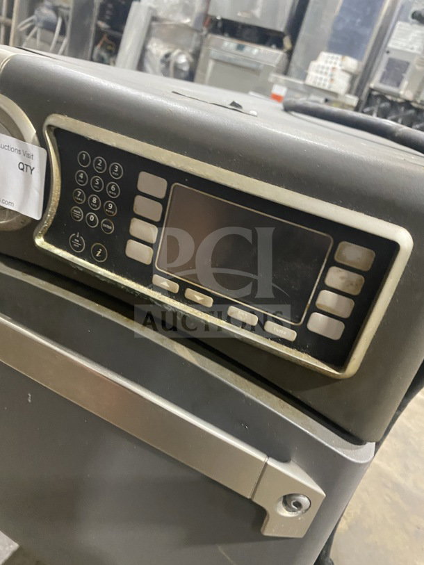 TurboChef NGO countertop rapid cook oven with digital push controls, 208/240V, on legs, light wear.