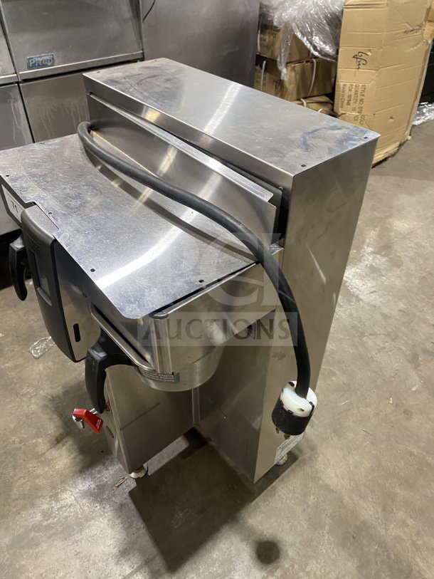 Fetco CBS-2142-XST coffee brewer, stainless steel, electric, on legs, 200/240V, 1 phase, commercial countertop model.