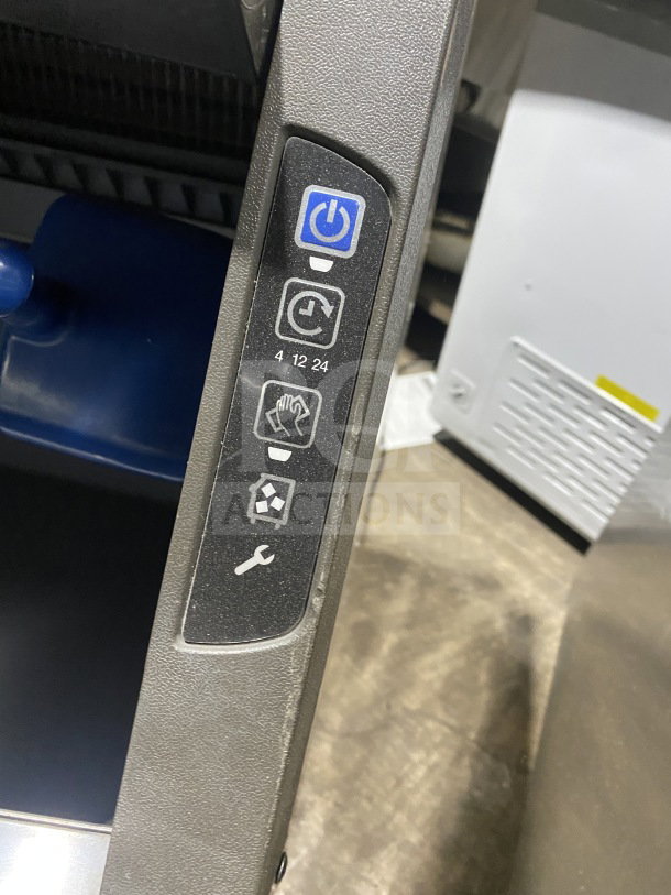 Manitowoc undercounter ice maker control panel with power and function buttons. Model UYF0140A161B.