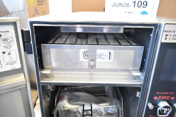 Brand new 2024 Perfect Fry PFC730 ventless countertop fryer, 240V, 3-phase. UL filter unit visible inside.