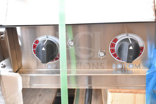 BRAND NEW 2025 Alto Shaam ED3-72 Heated Display Case, 72" stainless steel, 208V, 1 phase, temperature controls visible.