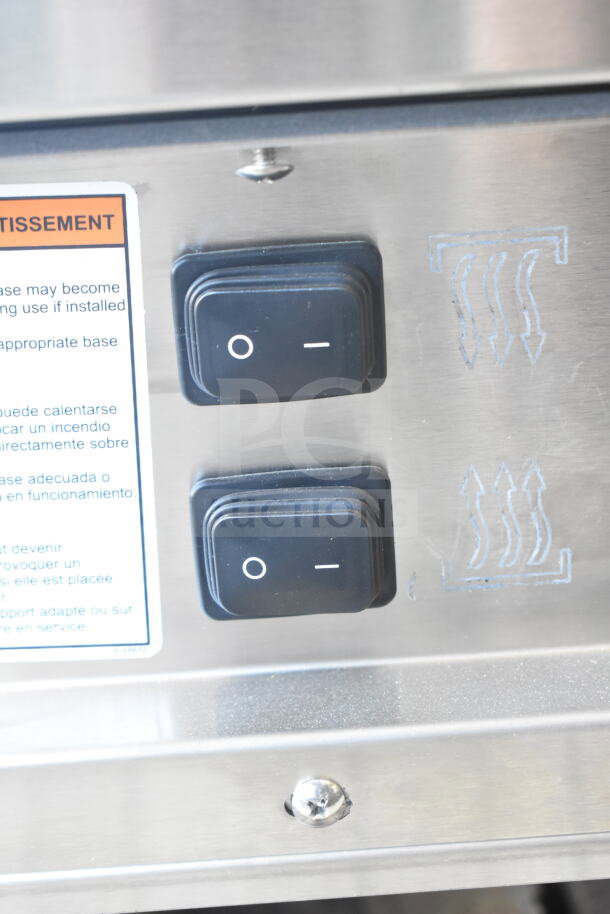 Alto Shaam ED3-72 stainless steel countertop heated display case controls, new condition, 208V, 1 phase.
