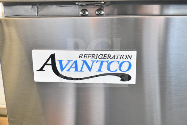 Brand new Avantco 178SSPPT3 commercial pizza prep table, scratch and dent, 115 volts, 1 phase, stainless steel finish.