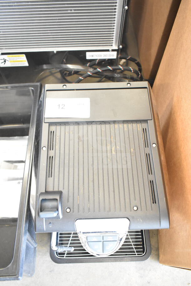 Brand new 2025 Nuova Simonelli OSCAR II AD Black espresso machine, pourover model, 110-120V, minor scratches visible.