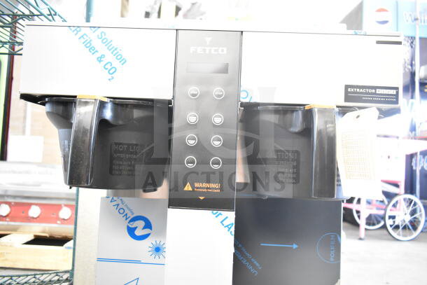 BRAND NEW SCRATCH AND DENT 2025 Fetco CBS-1252 Plus Series Twin Automatic Coffee Brewer, plastic brew basket, 208/240V, 1 Phase.