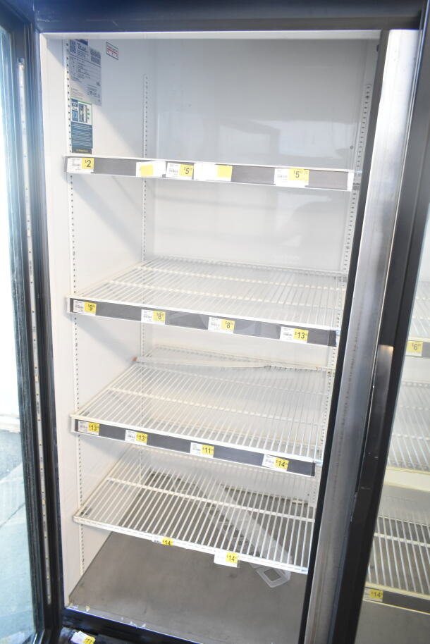 2019 True GDM-49-HC commercial 2-door cooler, 115 volts, 1 phase, tested and working. Clean, spacious interior with shelving.
