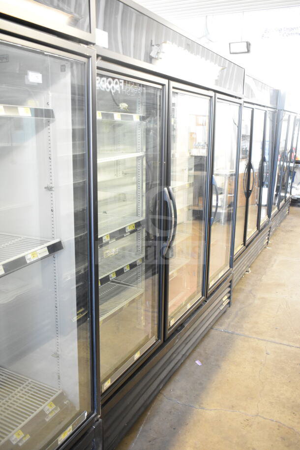 2016 True GDM-72-HC 3 Door Reach-In Cooler Merchandiser; 115 Volts, 1 Phase. Tested, working condition.