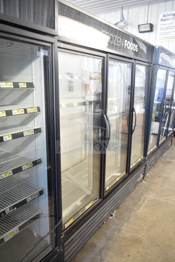 2016 True GDM-72F-HC Commercial 3 Door Reach In Freezer Merchandiser, tested and working, 115/208-230V, 1 phase.