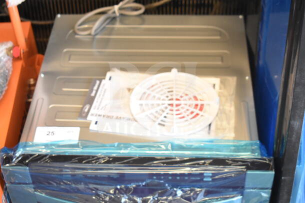 BRAND NEW KoolMore KM-MD-1SS 24" stainless-steel microwave drawer, 1.2 Cu. Ft., 120V, with visible packaging and manual.