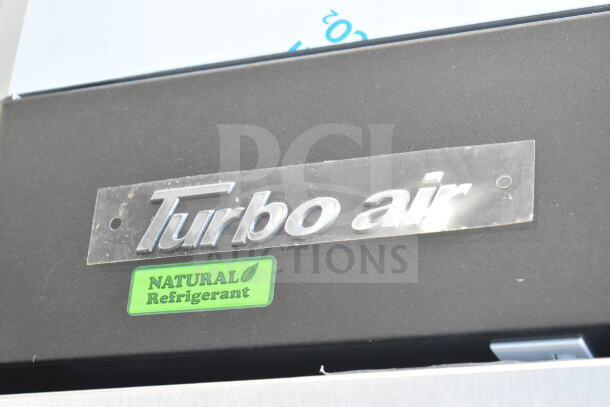 Turbo Air M3F24-1-N reach-in freezer label with "Natural Refrigerant" marking, indicating eco-friendly features.