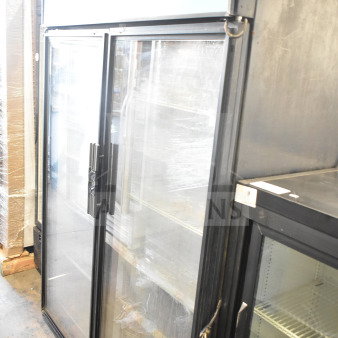True GDM-52TM-RL-LD Commercial 2 Door Cooler with Pepsi branding, 115 Volts, used condition.