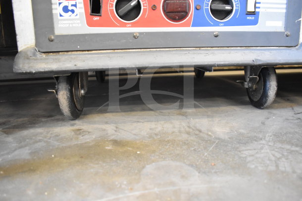Metro 519-CFC-4 Commercial Heated Holding Cabinet on casters, control panel visible, used condition.