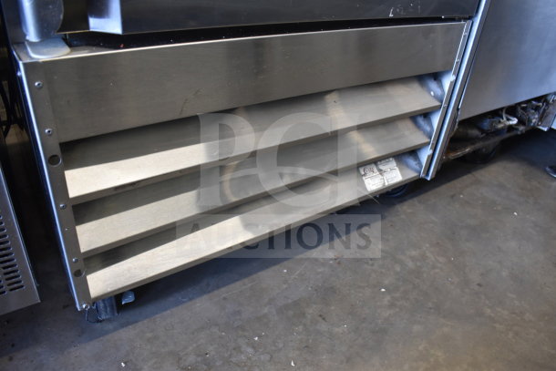 Avantco 178CFD1FF single door commercial freezer, 115V, steel exterior, showing bottom vent panel, used condition.
