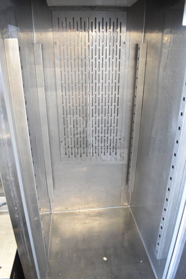 Avantco 178CFD1FF Commercial Single Door Reach In Freezer, stainless steel interior, 115 volts, 1 phase, used condition.