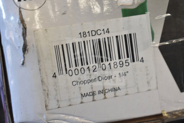 Garde 181DC14 1/4" Vegetable Dicer, brand new, scratch and dent condition, barcode visible, made in China.