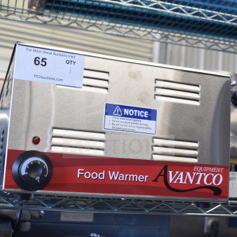 Brand new Avantco 177W50 electric countertop food warmer, 12"x20", 120V, 1 phase. Label advises checking water levels.