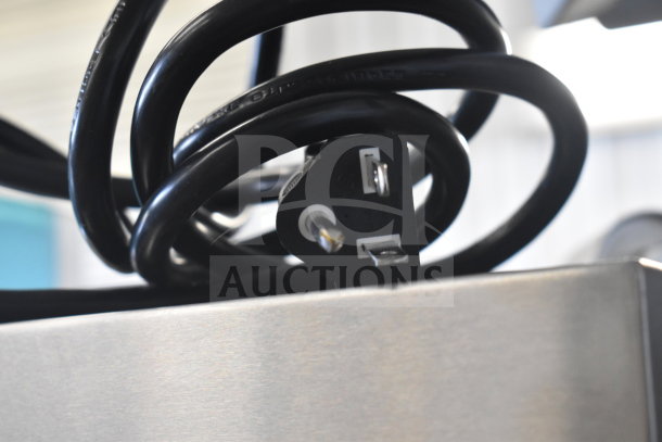 Brand new Avantco 177CER200 electric range, 208/240V, countertop model with dual solid French-style burners, visible power cord.