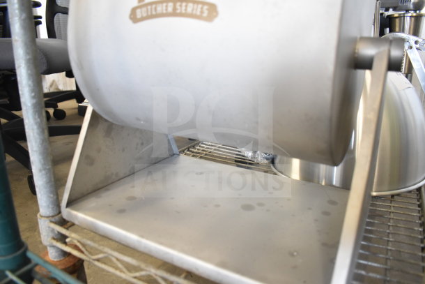 Brand new Backyard Pro BSMM-20T Butcher Series 20 lb. meat mixer, 4.2 gal capacity, tilting design, minor scratches.