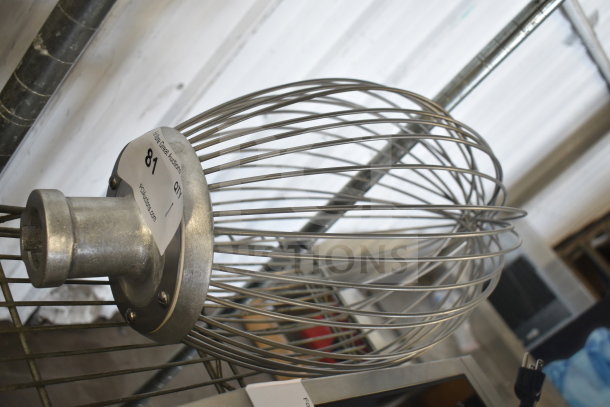 Brand new ITW 60D Hobart 00-295154 60 Qt D wire whip, stainless steel, slight cosmetic scratches, auction tag visible.