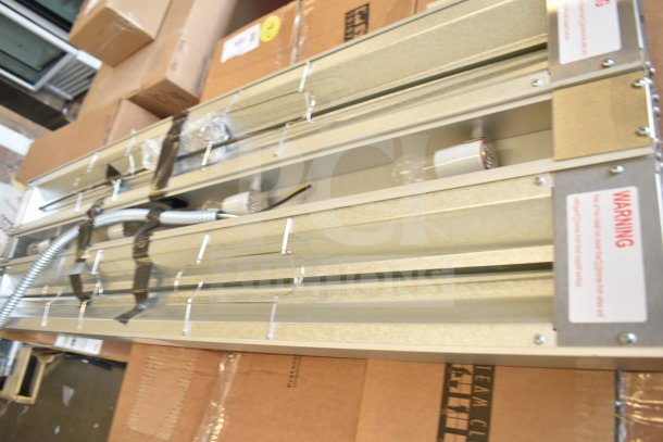 BRAND NEW SCRATCH AND DENT ServIt 423SW54TLHDBLA 54" Lighted Double Strip Warmer with dual toggle controls, 120V, 1 Phase.