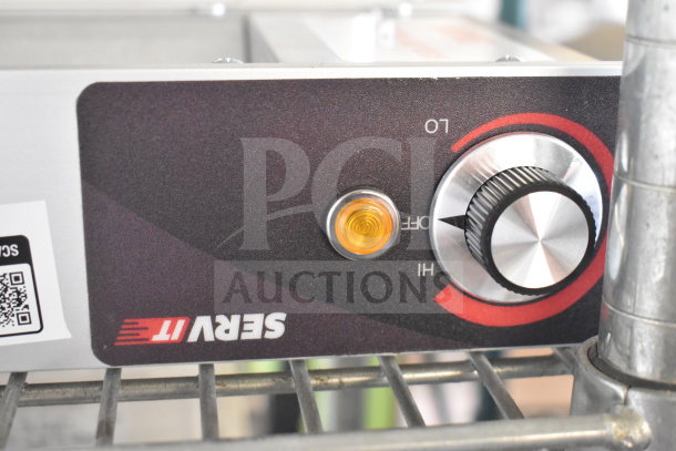 BRAND NEW ServIt 423SW60INHDBLA 60" double strip warmer with dual adjustable controls. 120V, 1 Phase. Minor cosmetic damage.