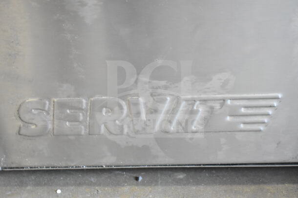 ServIt 423FFDS17 stainless steel fry dump station, 17", brand new scratch and dent, 120V, embossed logo visible.