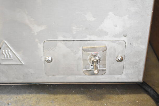 Brand new ServIt 423FFDS17 stainless steel fry dump station, 17", 120V, 1 phase; minor scratches visible.