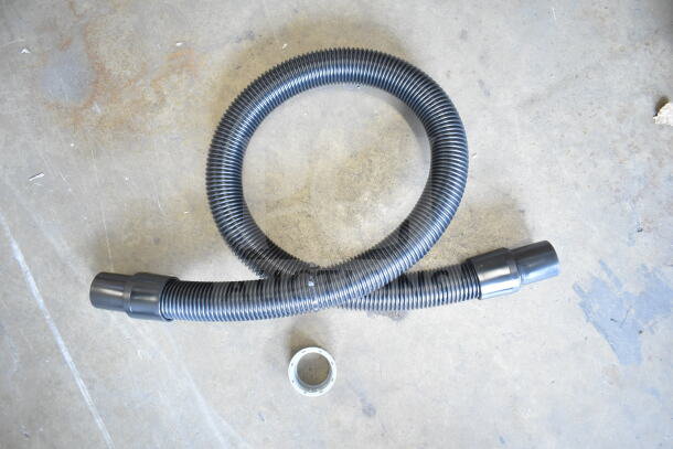 BRAND NEW SCRATCH AND DENT ProTeam GoFit 6 Qt. Backpack Vacuum hose. Black, corrugated hose with connectors shown.