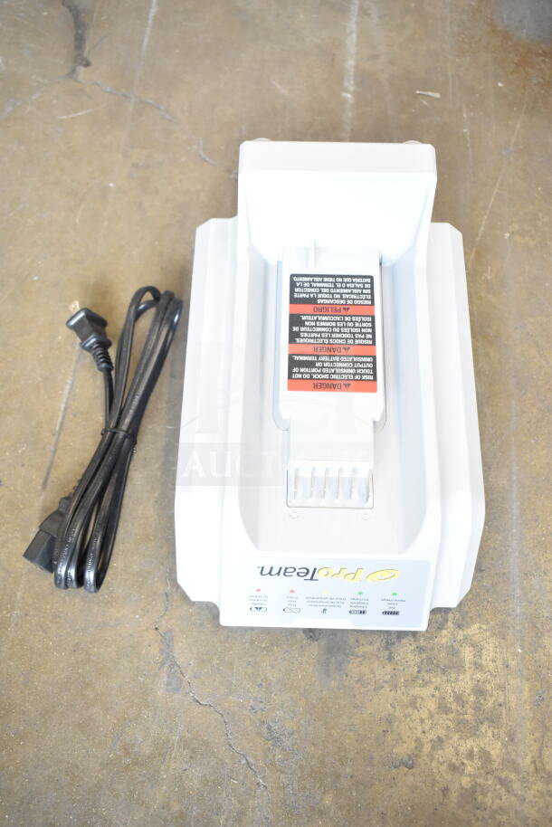 BRAND NEW ProTeam GoFit® 6 backpack vacuum charger with cord. Item shows minor scratches. Model 107783.