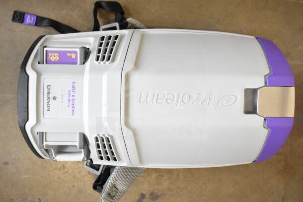 BRAND NEW ProTeam GoFit® 6 107788 backpack vacuum, 6 Qt., 8.0 Ah, cordless. Includes ProBlade Hard Surface and Carpet Kit.