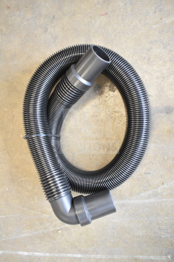 Coiled vacuum hose for ProTeam GoFit® 6 backpack vacuum, new condition, visible black ridges and connector ends.